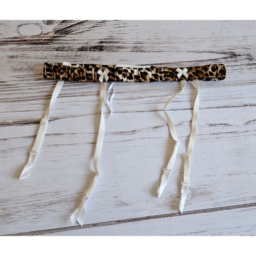 Mimi Holliday Leopard Print Garter Belt sz Small